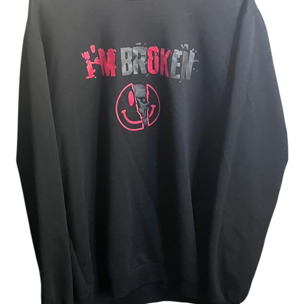 Men's Black Graphic Sweater size large